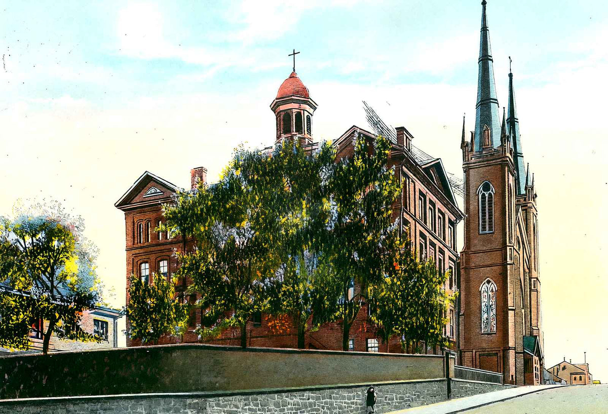 St Johns Cathedral, Altoona PA in 1906 vintage print
