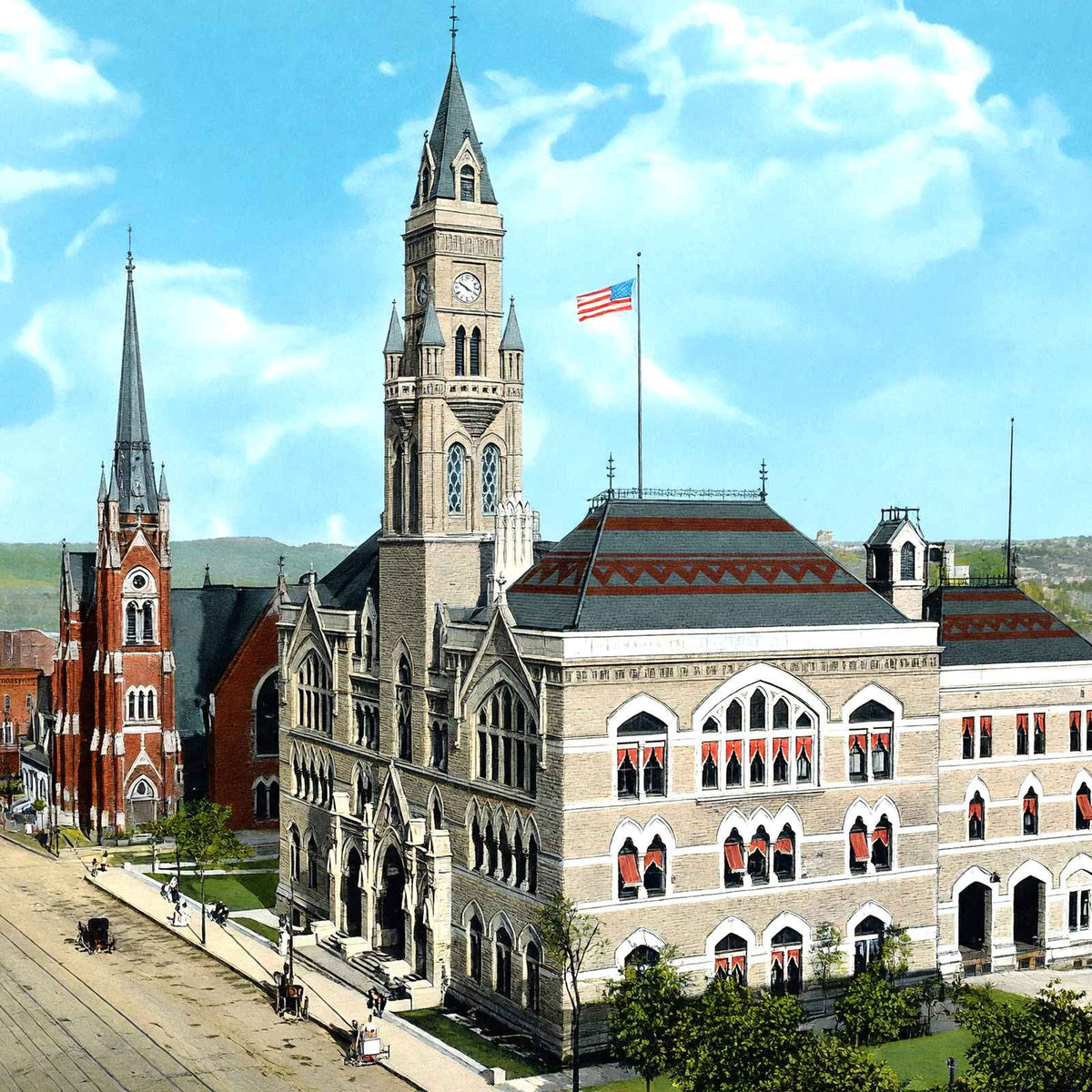 Custom House, Nashville, TN vintage print