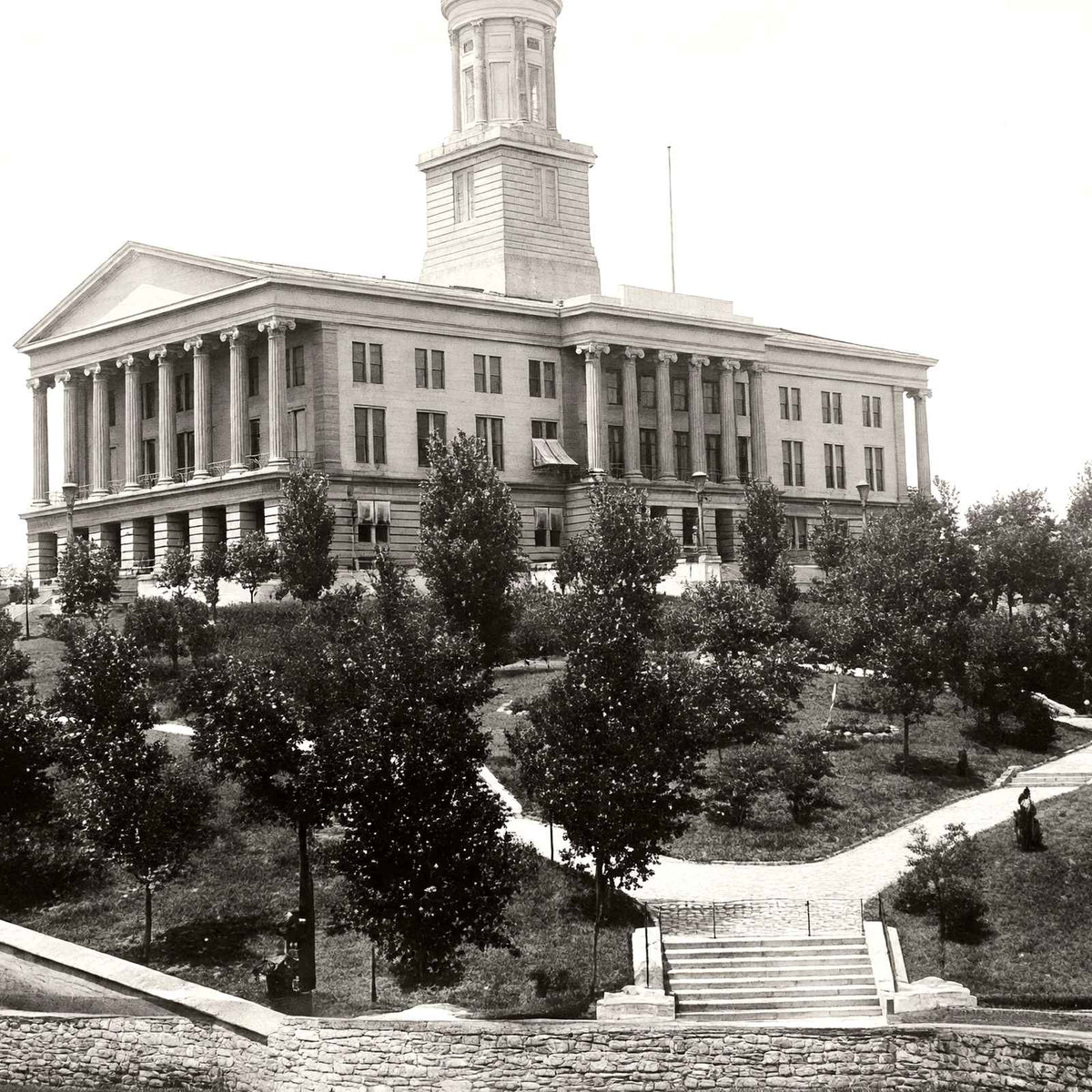 Historic State Capitol Nashville TN in 1906 vintage photo print