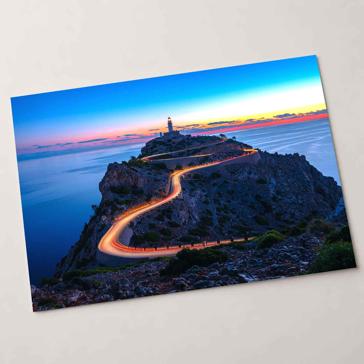 Winding Road to Lighthouse in Spain by Petr Slováček Photo Print Wall Decor