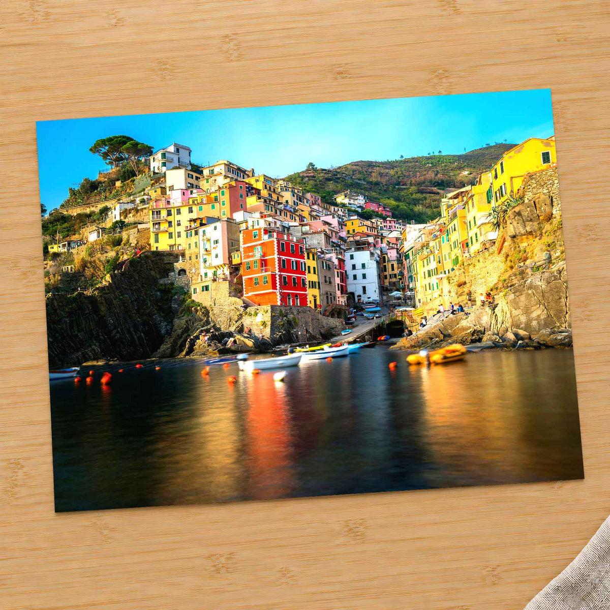 Harbor in Riomaggiore, Italy Photo Print Wall Decor