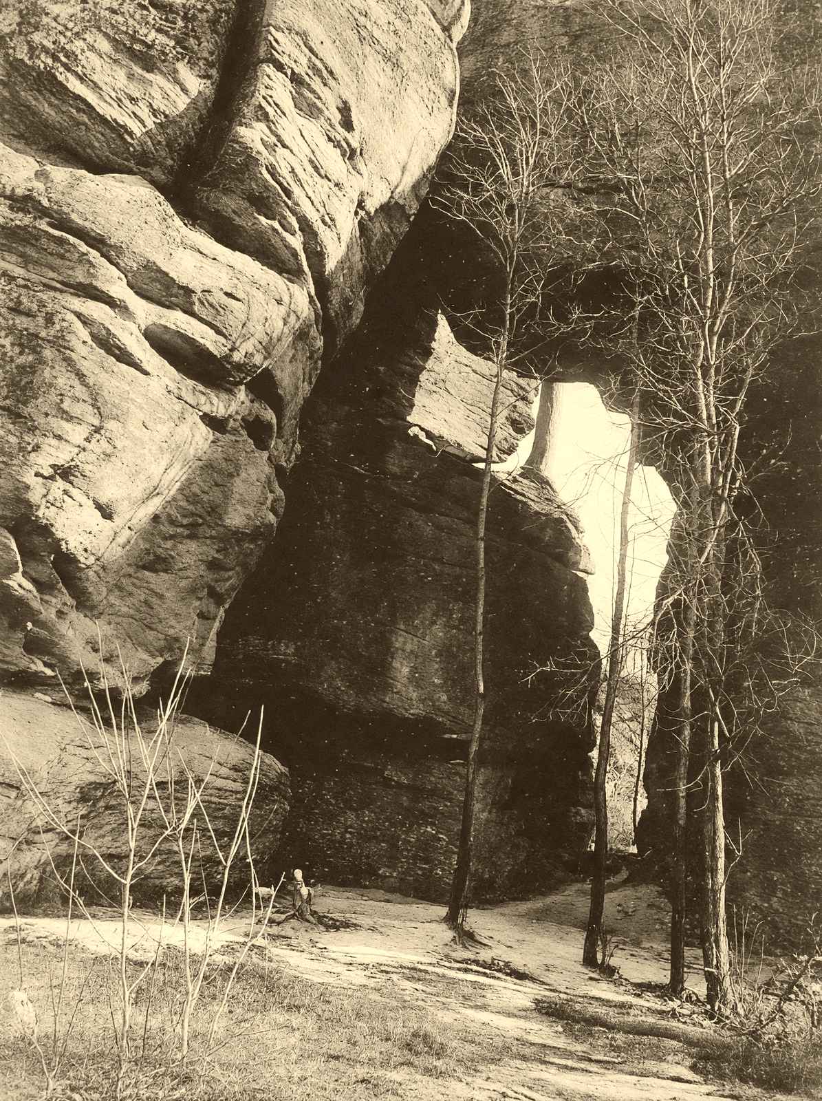 Twin Rocks, Rock City PA in 1904 vintage photo print