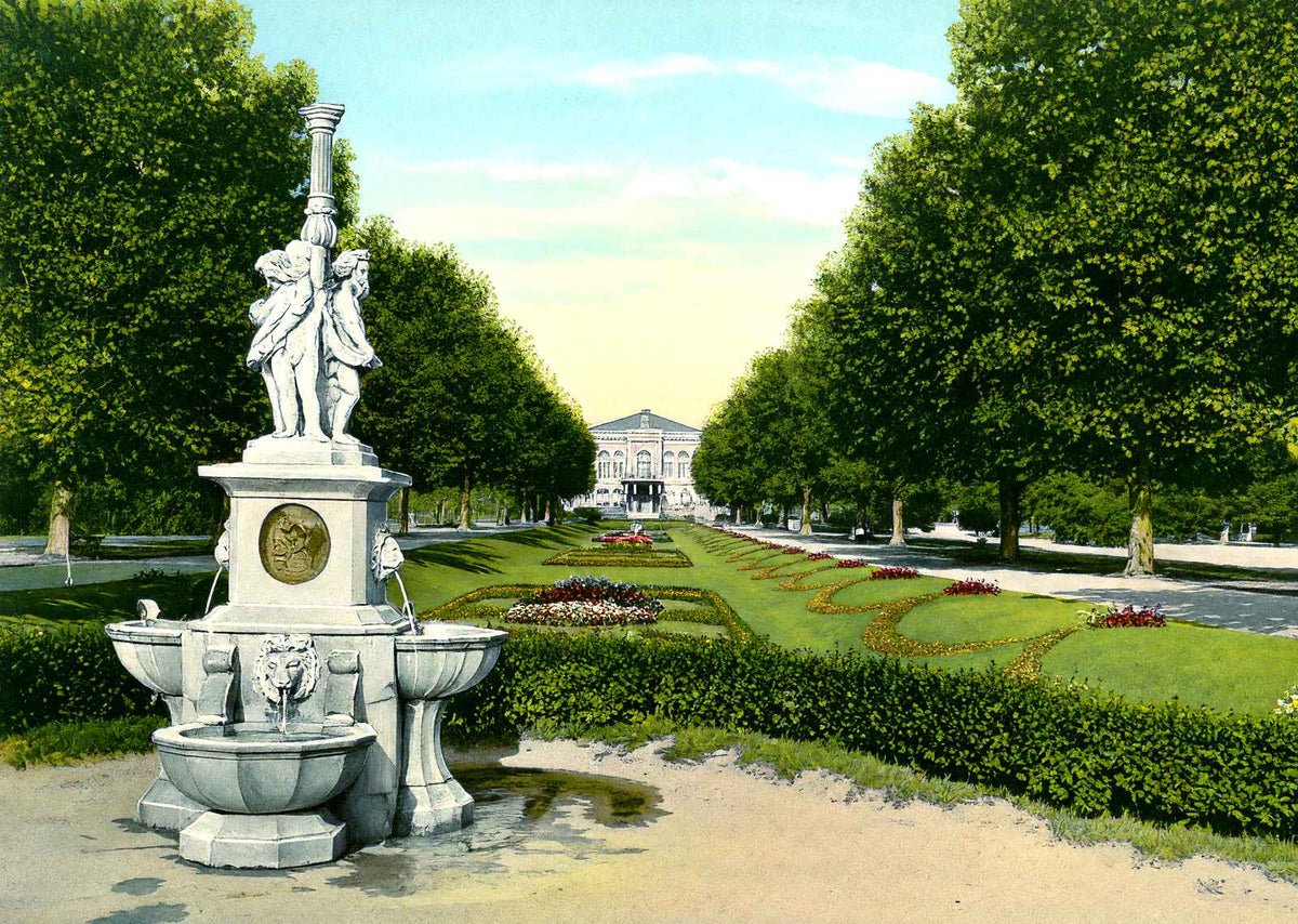 Sunken Gardens Fairmount Park, Philadelphia vintage print