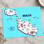 Map of the Island of Malta by Tri wiranto Art Print Wall Decor