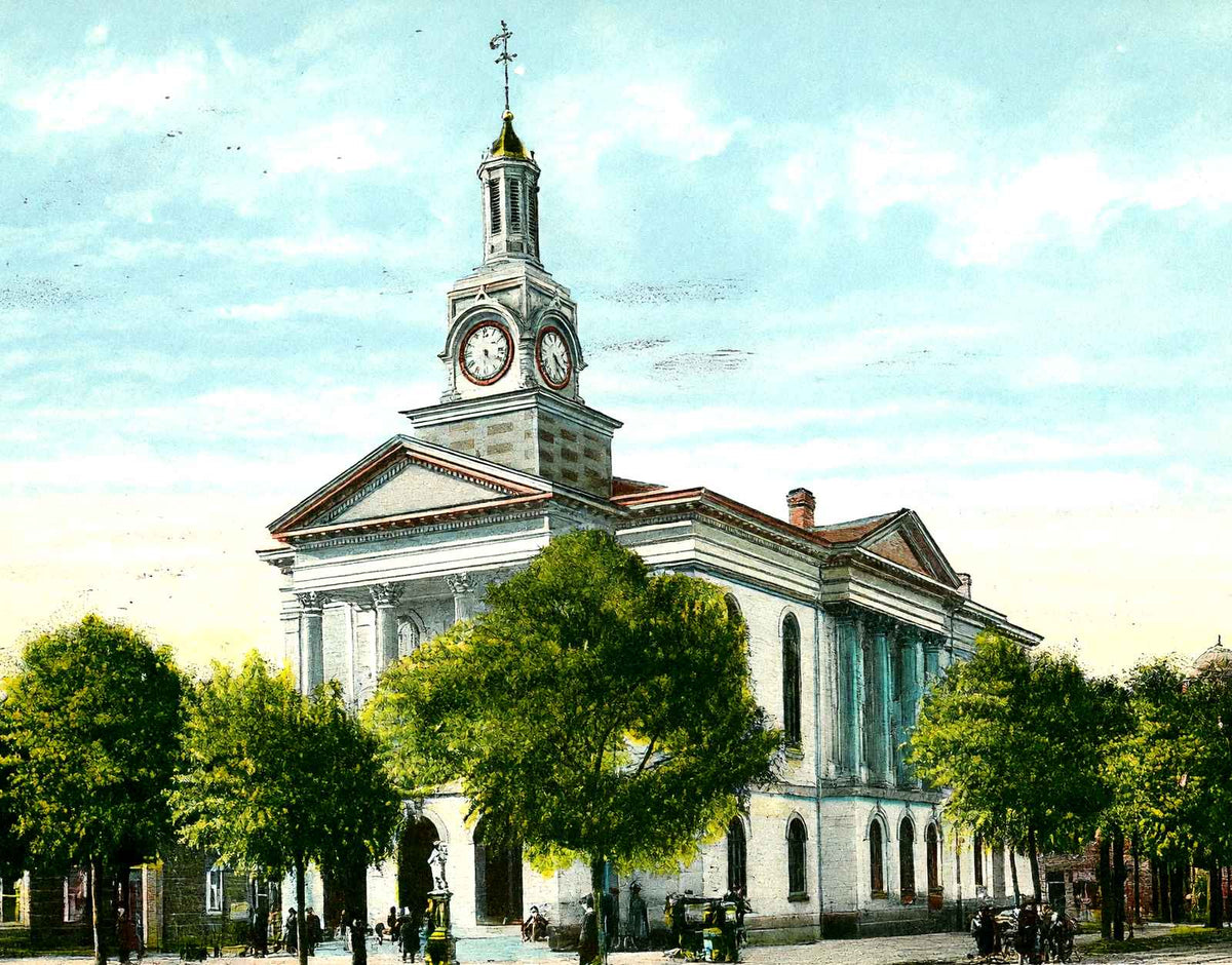 Guilford Court House, Greensboro, NC in 1906 vintage print