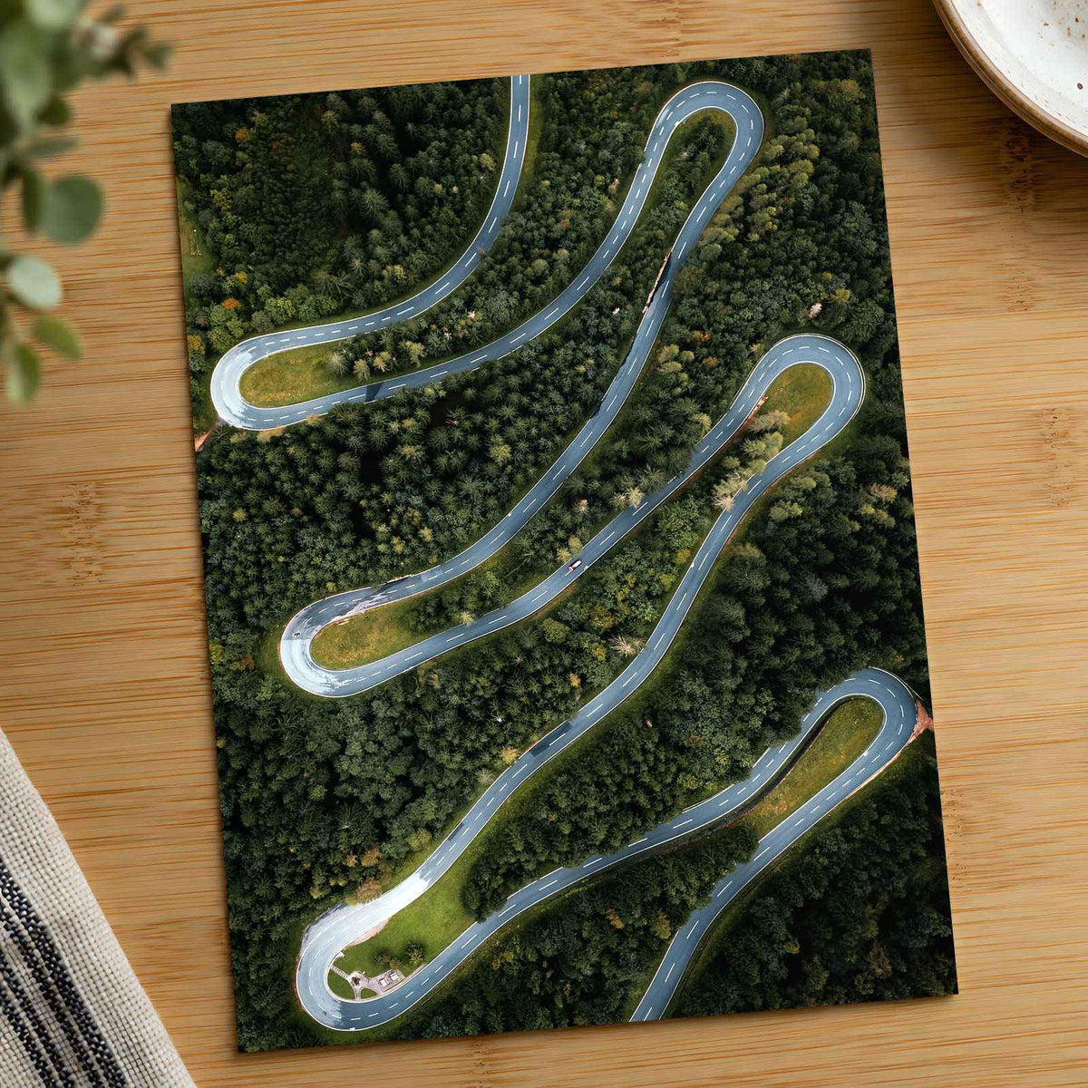 Curving Road from Above by Dejan Zakic Photo Print Wall Decor