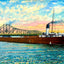 Interstate Bridge, Superior, WI in 1906 art print