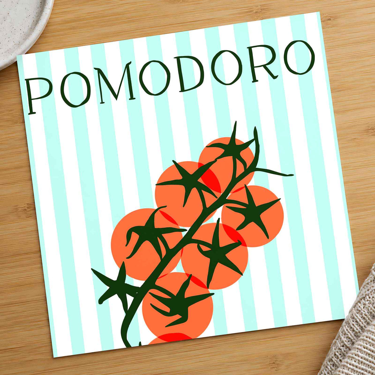 Pomodoro Tomatoes Illustration by Beatriz Camaleão Art Print Wall Decor