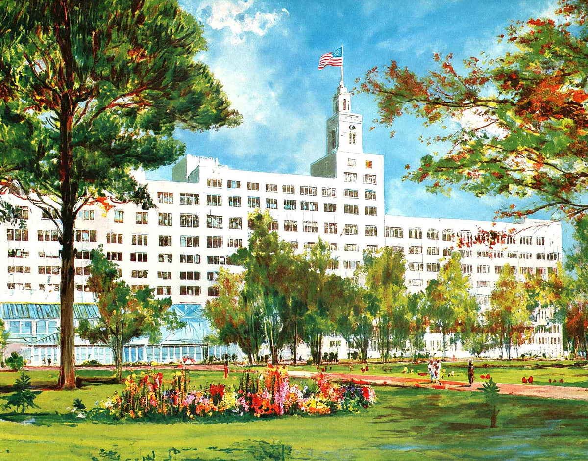 Edgewater Gulf Hotel, Gulfport & Biloxi, MS vintage print