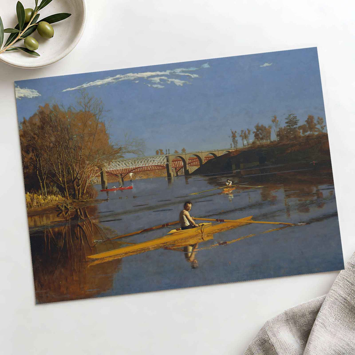 The Champion Single Sculls art print by Thomas Eakins (1871)
