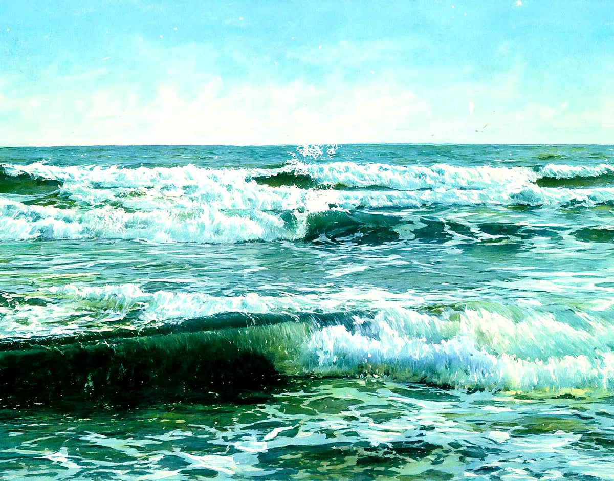 The Atlantic Ocean Off Asbury Park, NJ art print