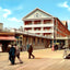Hotel Luray from Boardwalk, Atlantic City, NJ vintage print