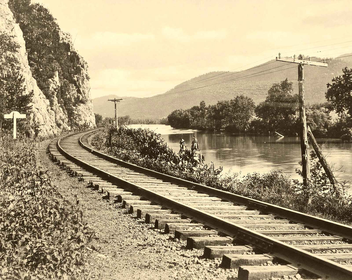 French Broad River Near Asheville NC in 1907 vintage photo print