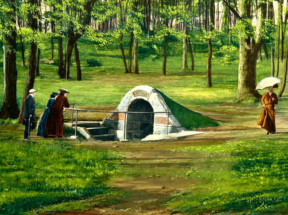 Spanglers Spring, Gettysburg PA in 1906 painting