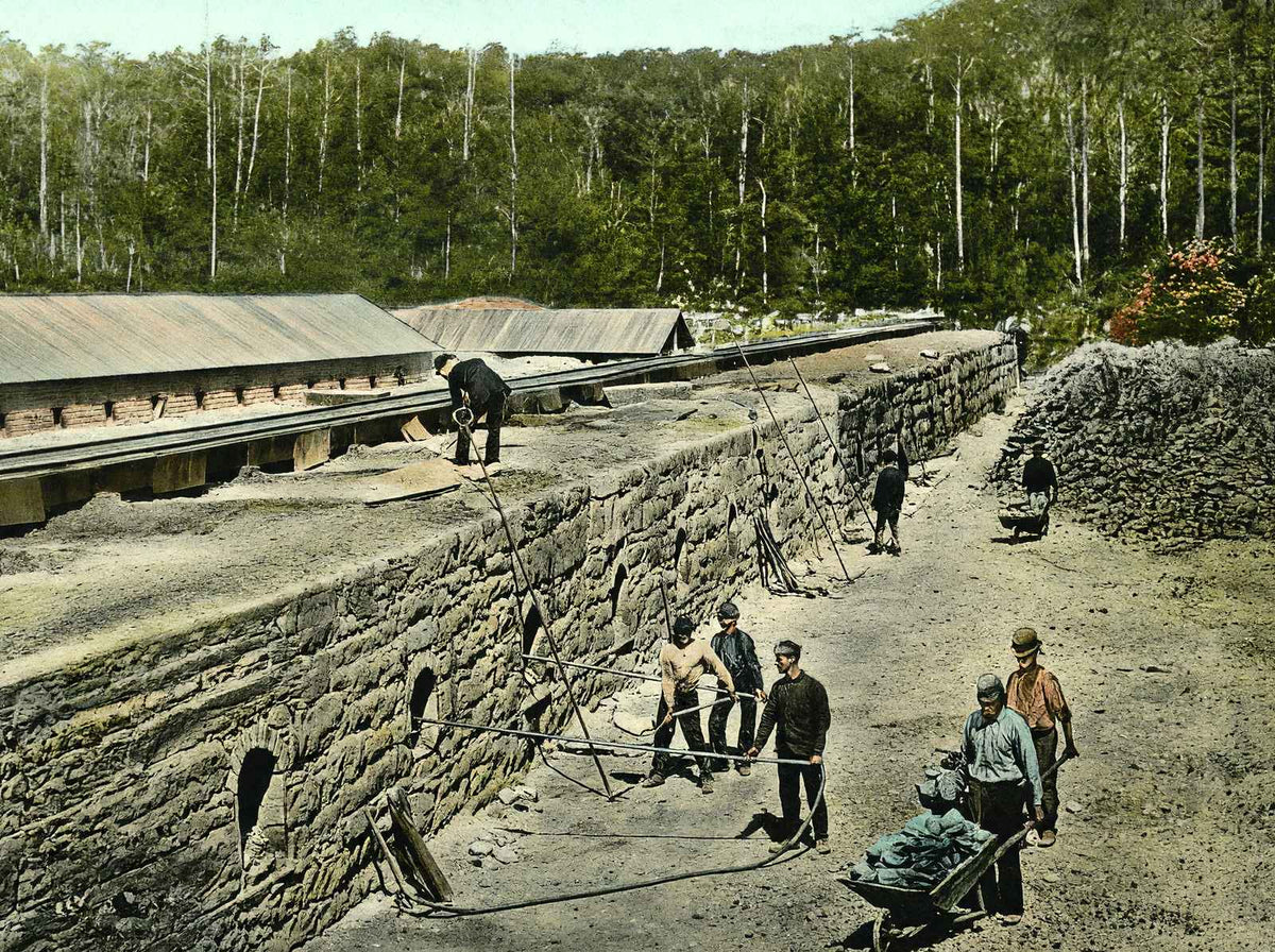Coal Mining Coke Ovens in 1908 vintage print
