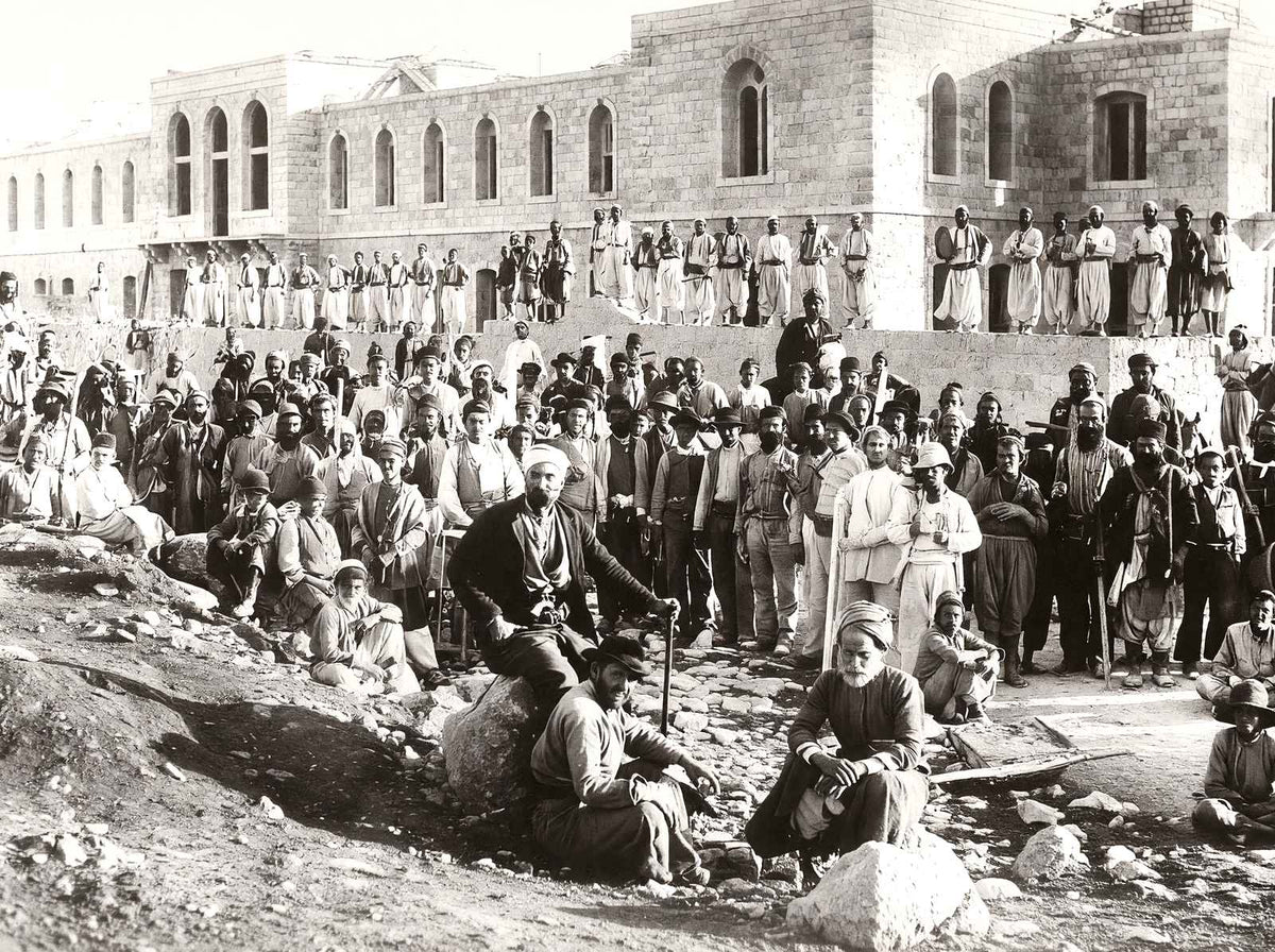 Shaare Zedek Hospital Construction, Jerusalem restored photo print