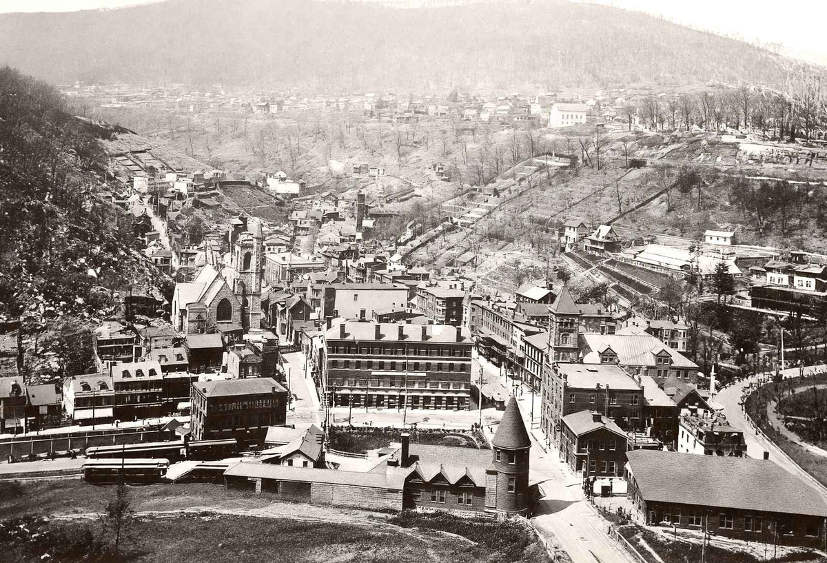 Mauch Chunk, PA from Bear Mountain in 1905 vintage print