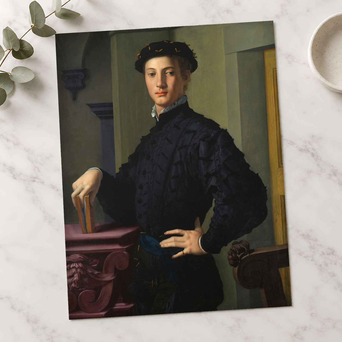 Portrait of a Young Man art print by Bronzino (Agnolo di Cosimo di Mariano) (1530)