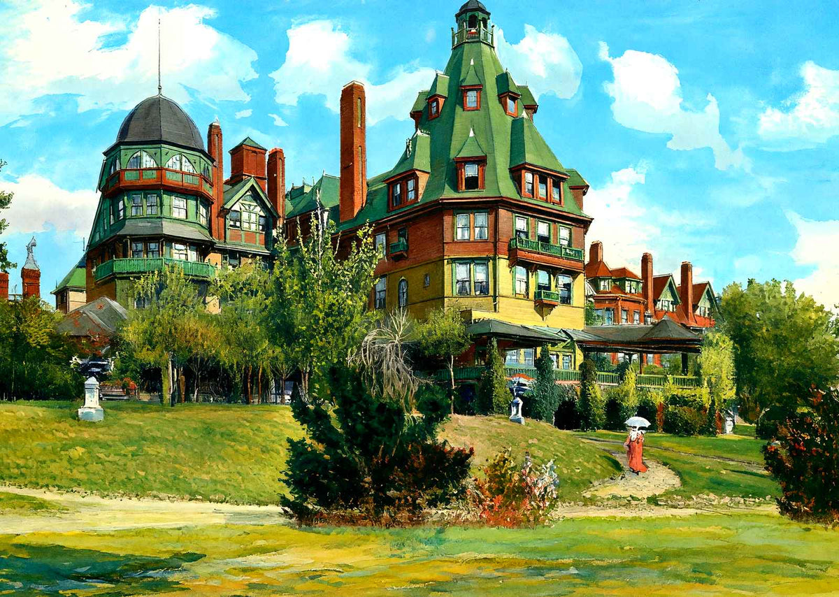 Battery Park Hotel, Asheville, NC in 1906 art print