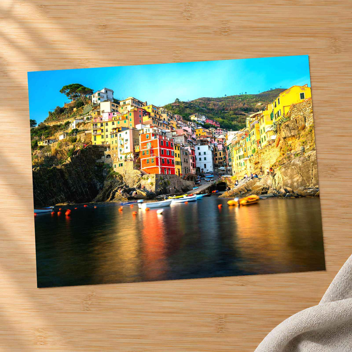 Harbor in Riomaggiore, Italy Photo Print Wall Decor