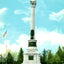 NY State Monument, Gettysburg PA in 1906 vintage print