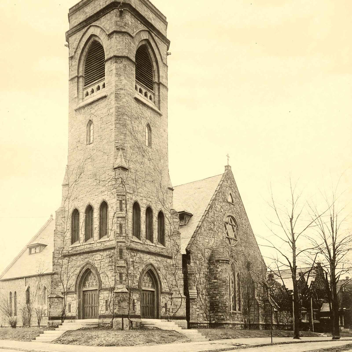 Church of the Holy Trinity, West Chester 1905 vintage print