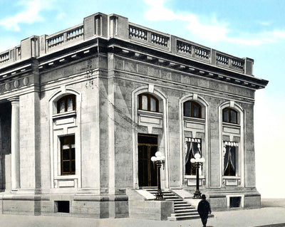 Government Building, New Castle, PA in 1906 vintage print