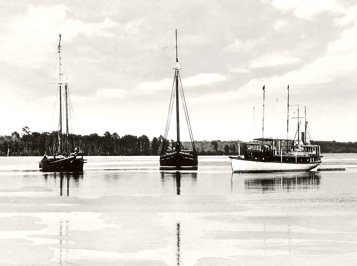 Pasquotank River at Elizabeth City NC in 1907 vintage photo print