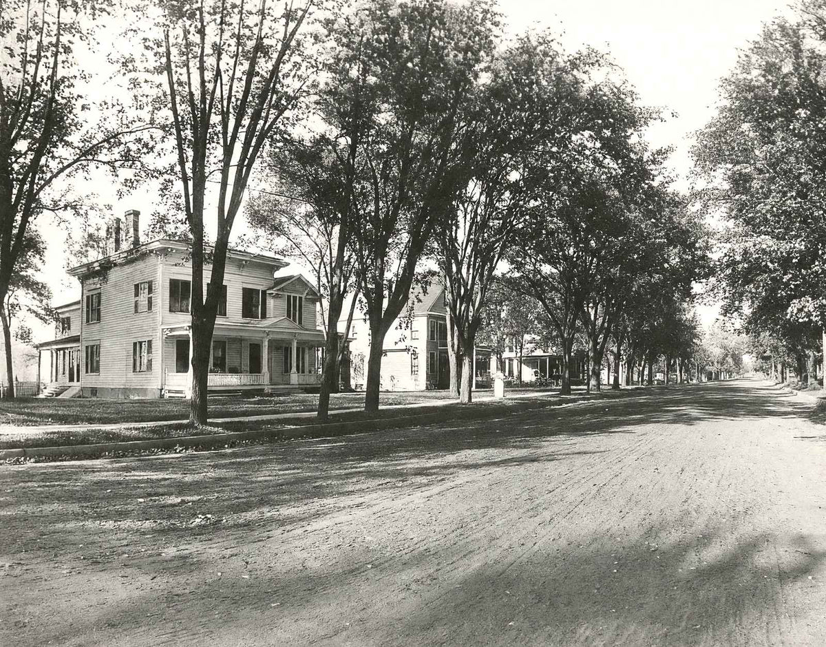 Third Street, Hudson WI in 1908 vintage photo print