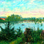 Long Park Lake, Lancaster, PA in 1907 art print