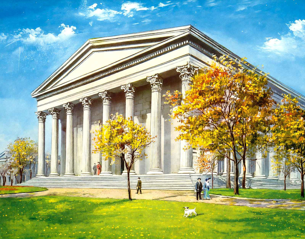 Historic Girard College, Philadelphia PA 1906 vintage print