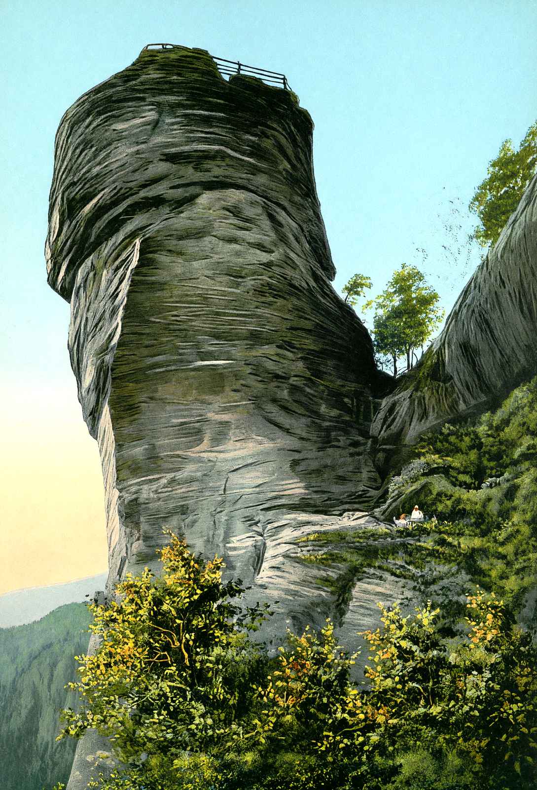 Chimney Rock, NC in 1907 vintage print