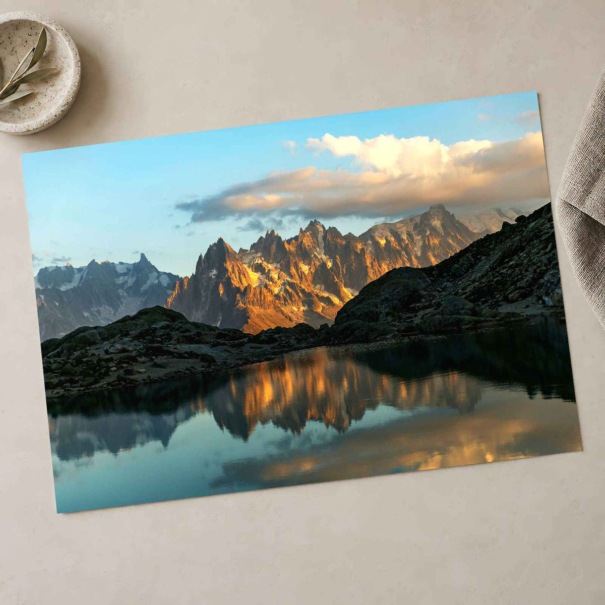 French Alps with Lake in Chamonix by Daniel J. Schwarz Photo Print Wall Decor