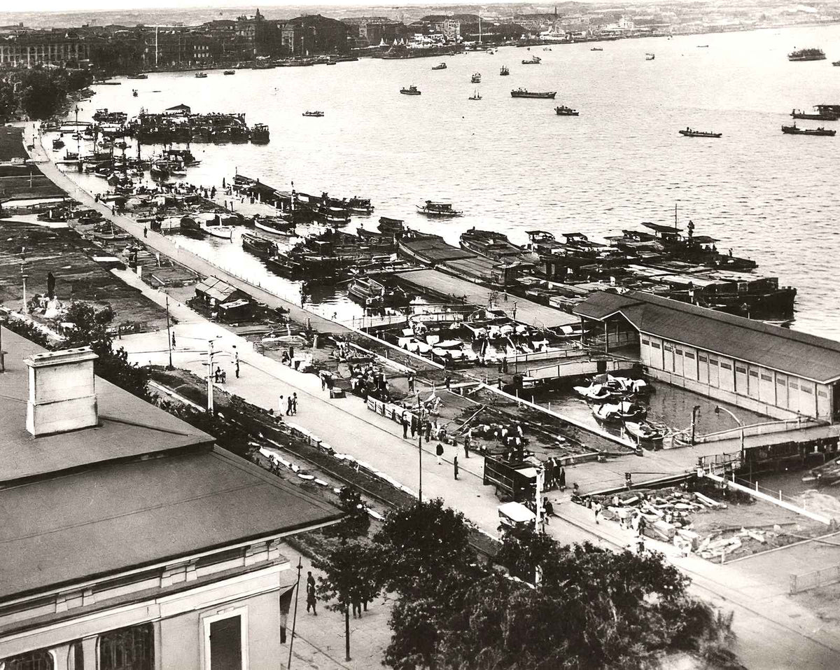 The Bund, Shanghai, China vintage photo print