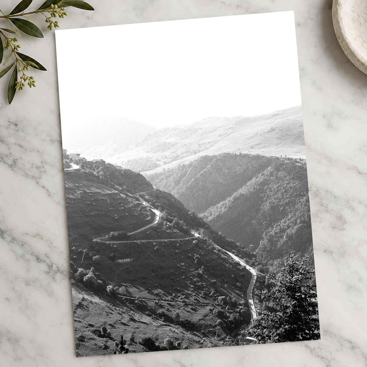 French Alps Black and White by Annie Spratt Photo Print Wall Decor