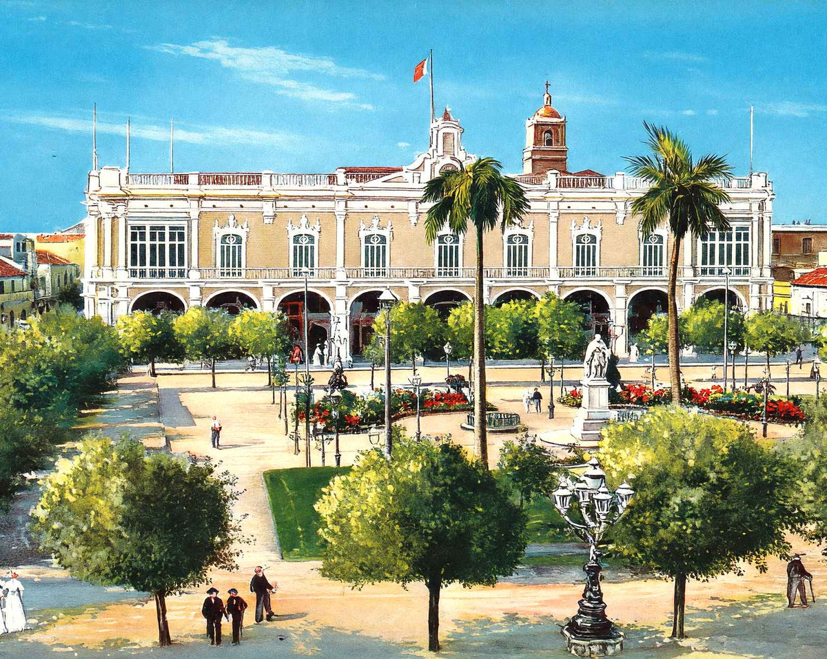The Palace, Havana, Cuba in 1913 vintage print