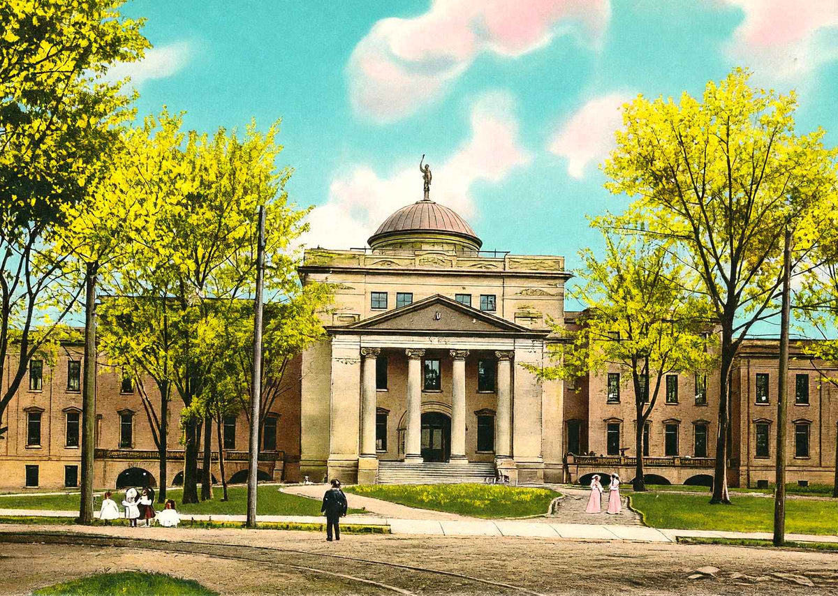 Presbyterian College, Charlotte, NC in 1906 vintage print