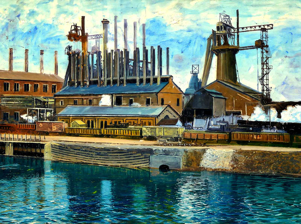 Furnaces Carnegie Steel, New Castle, PA 1906 art print