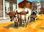 Ox Cart, Cuba in 1923 vintage print