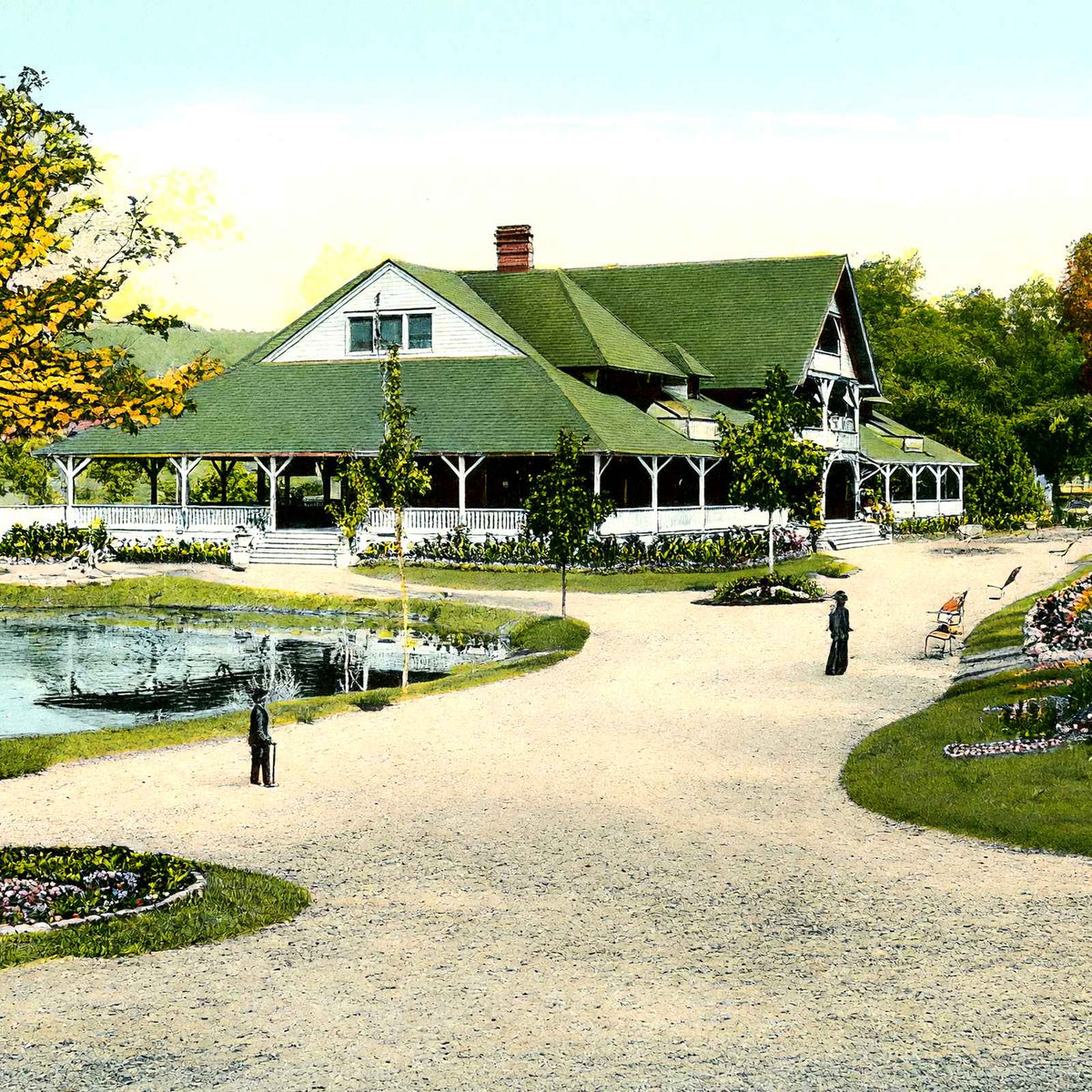 Walk & Casino, Lakemont Park, Altoona 1906 vintage print