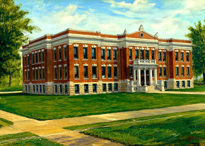 Kimberly High School, Neenah, WI in 1905 art print