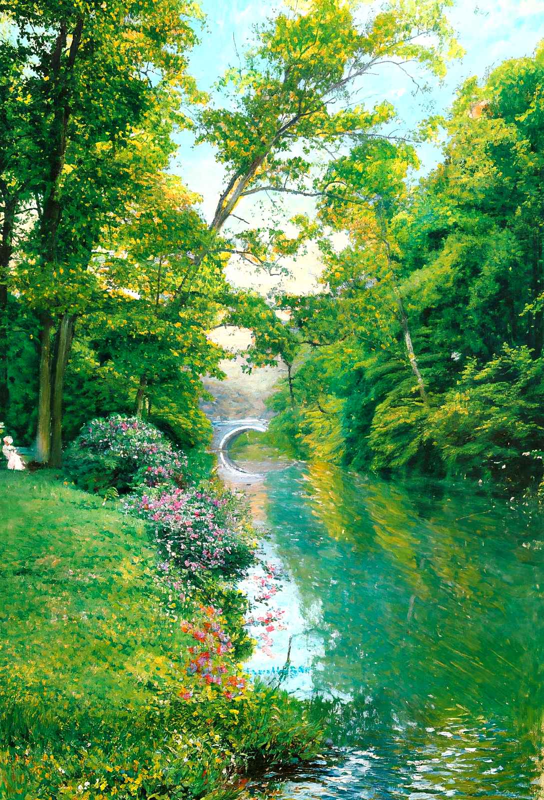 Wissahickon Creek, Philadelphia PA in 1906 art print