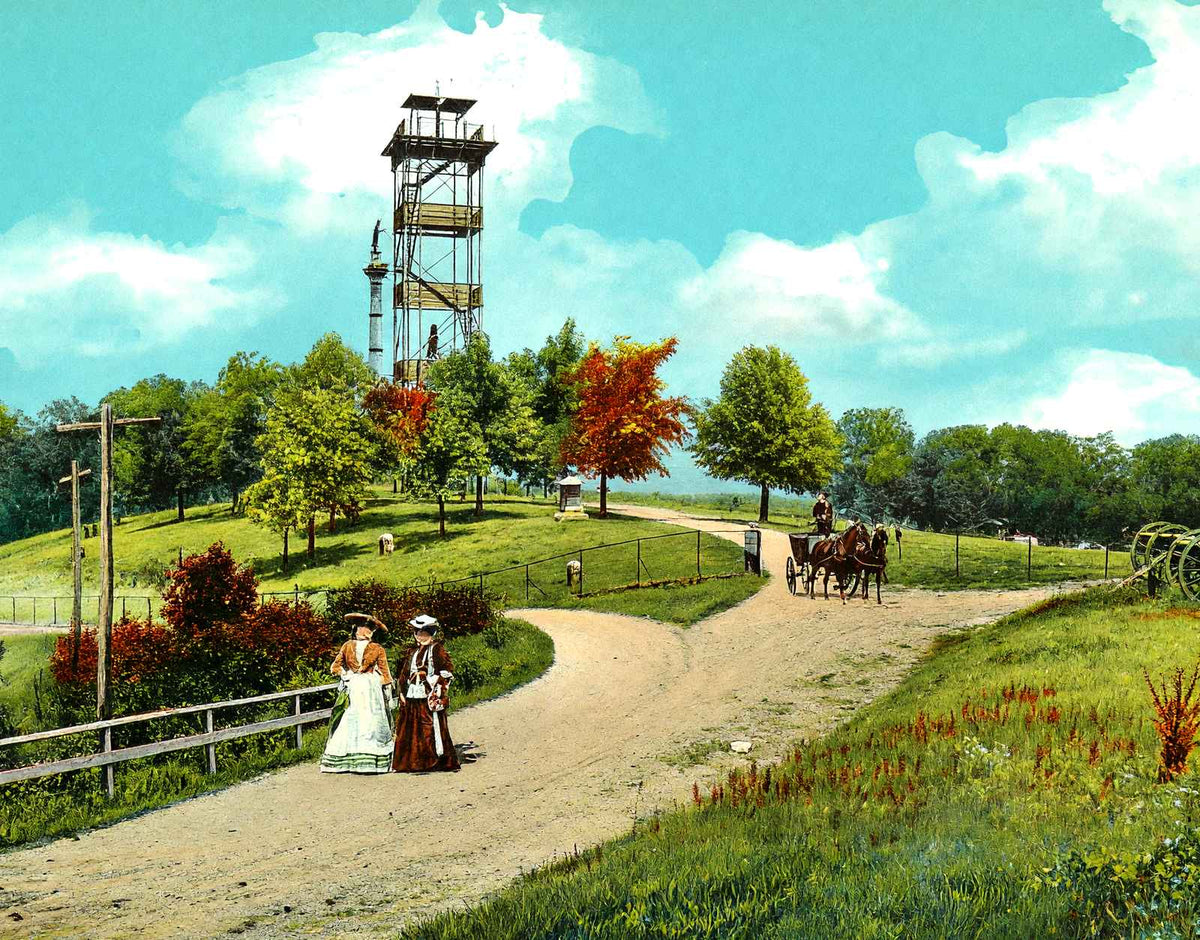 Bragg's Headquarters, Chattanooga, TN in 1863 vintage print
