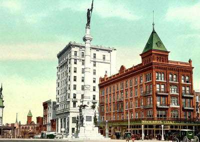Allentown National Bank, PA in 1907 vintage print