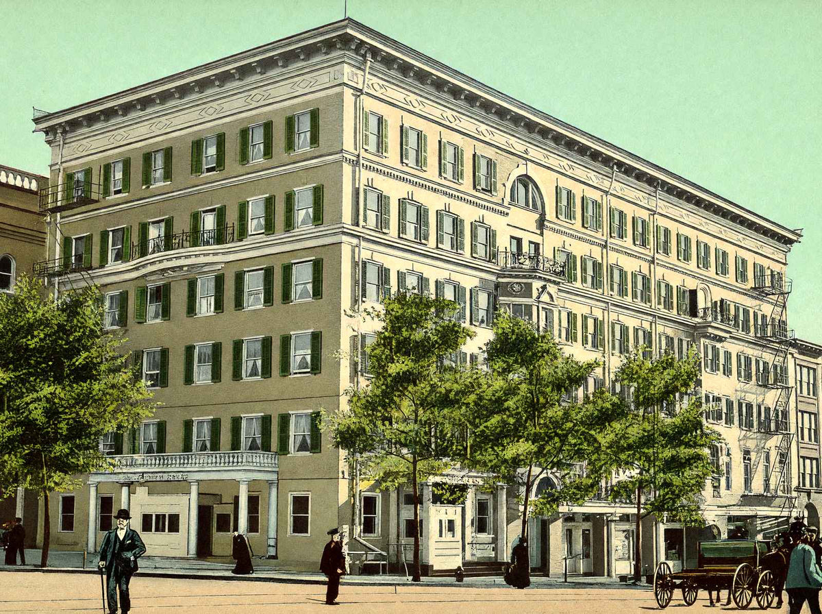Mansion House, Reading PA in 1907 vintage print
