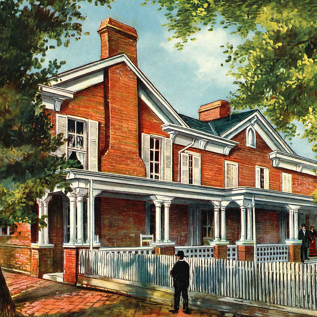 Home of Andrew Johnson, Greenville, TN vintage print