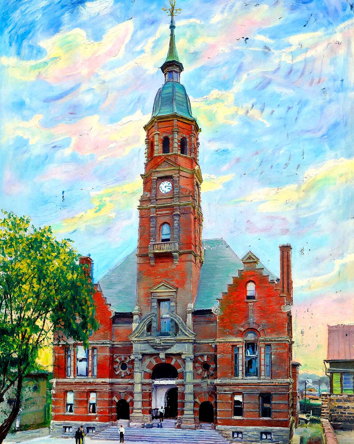 City Hall, Charlotte, NC in 1906 art print