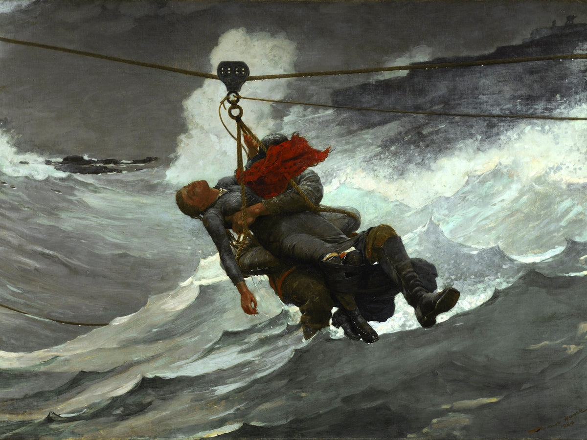 The Life Line painting print by Winslow Homer (1884)