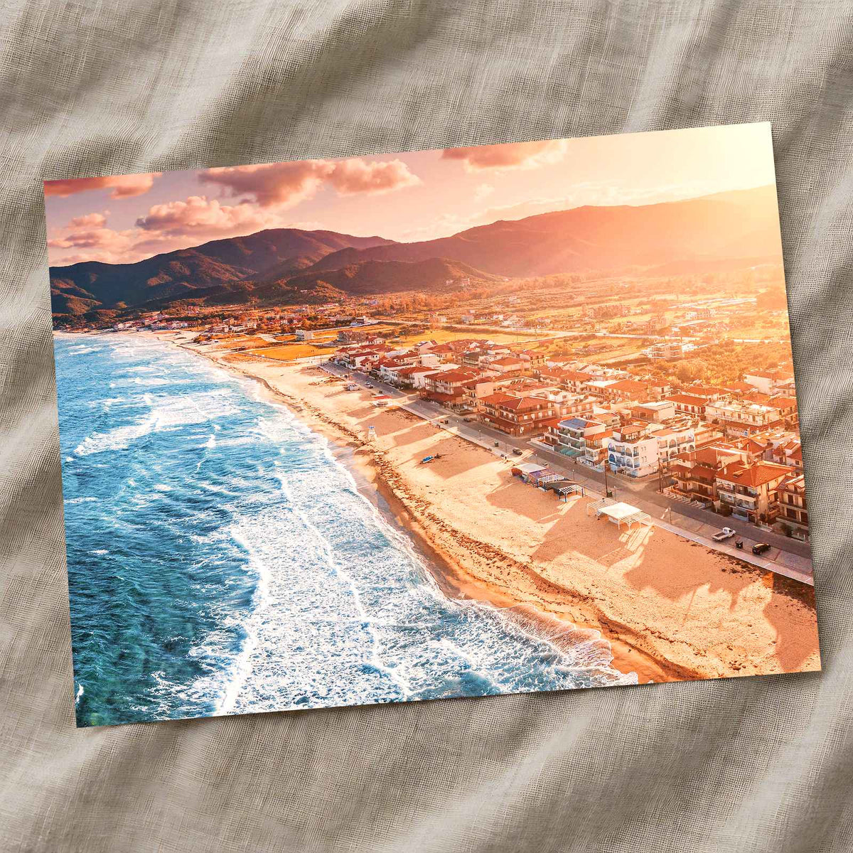 Sarti Resort Town in Halkidiki, Greece Photo Print Wall Decor