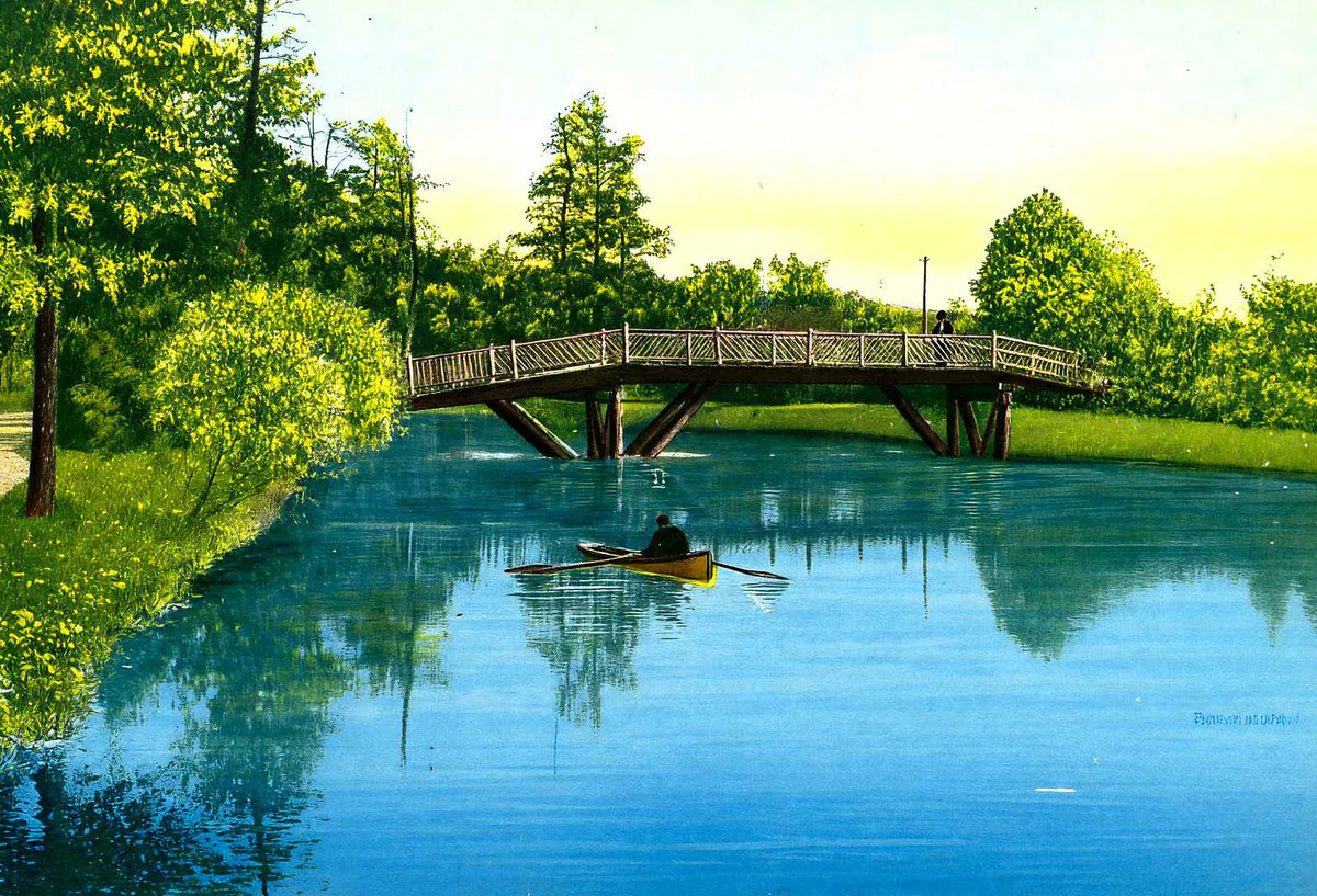 Rustic Bridge, Lakemont Park, Altoona 1906 vintage print